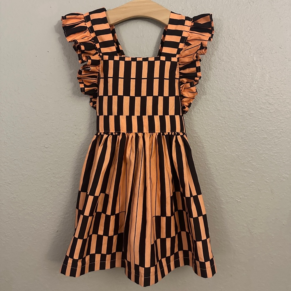 Elisamama african print pinafore dress 3T